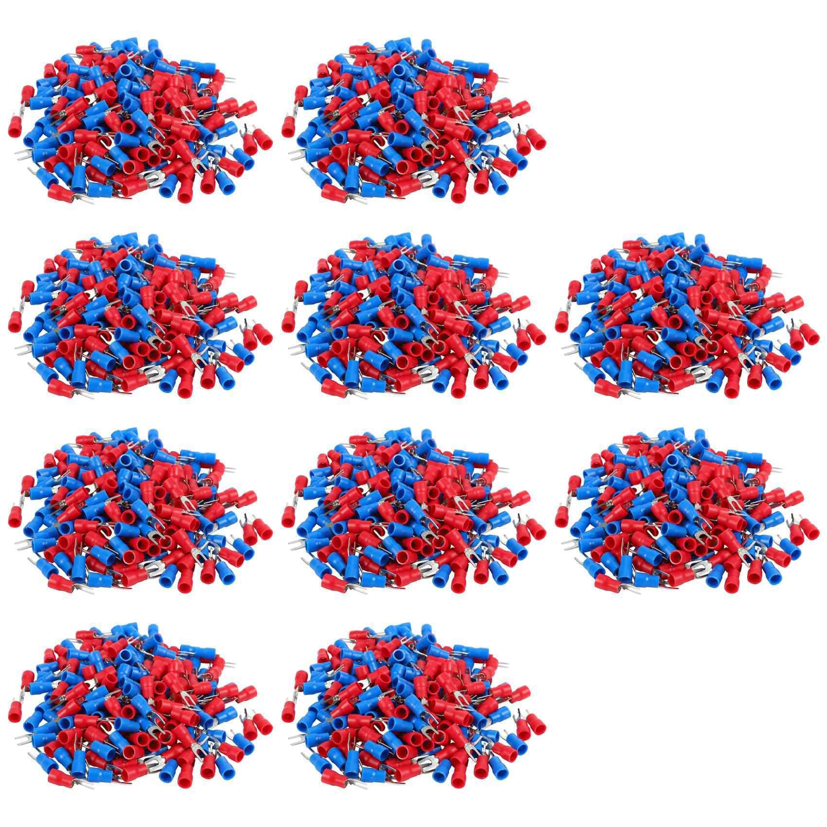 Jnchdghwa As Shown 2000Pcs 16-14 Awg Red Blue Wire Connector Insulated Fork Terminal 4