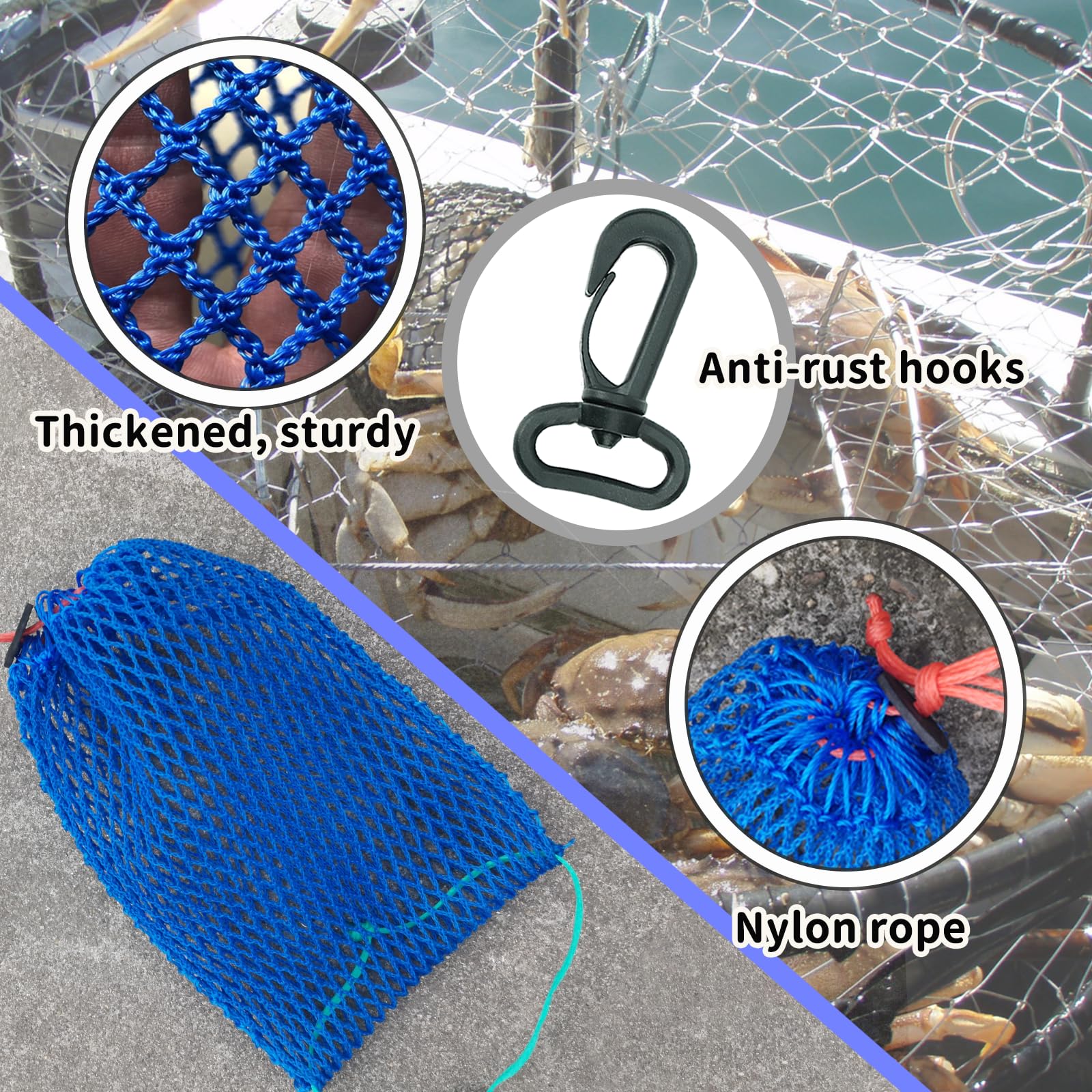 Liver Bait Bags Best Way To Hook Chicken Liver Chicken Liver Bait Holder SF  Mesh Bait Bags For Crab Traps And