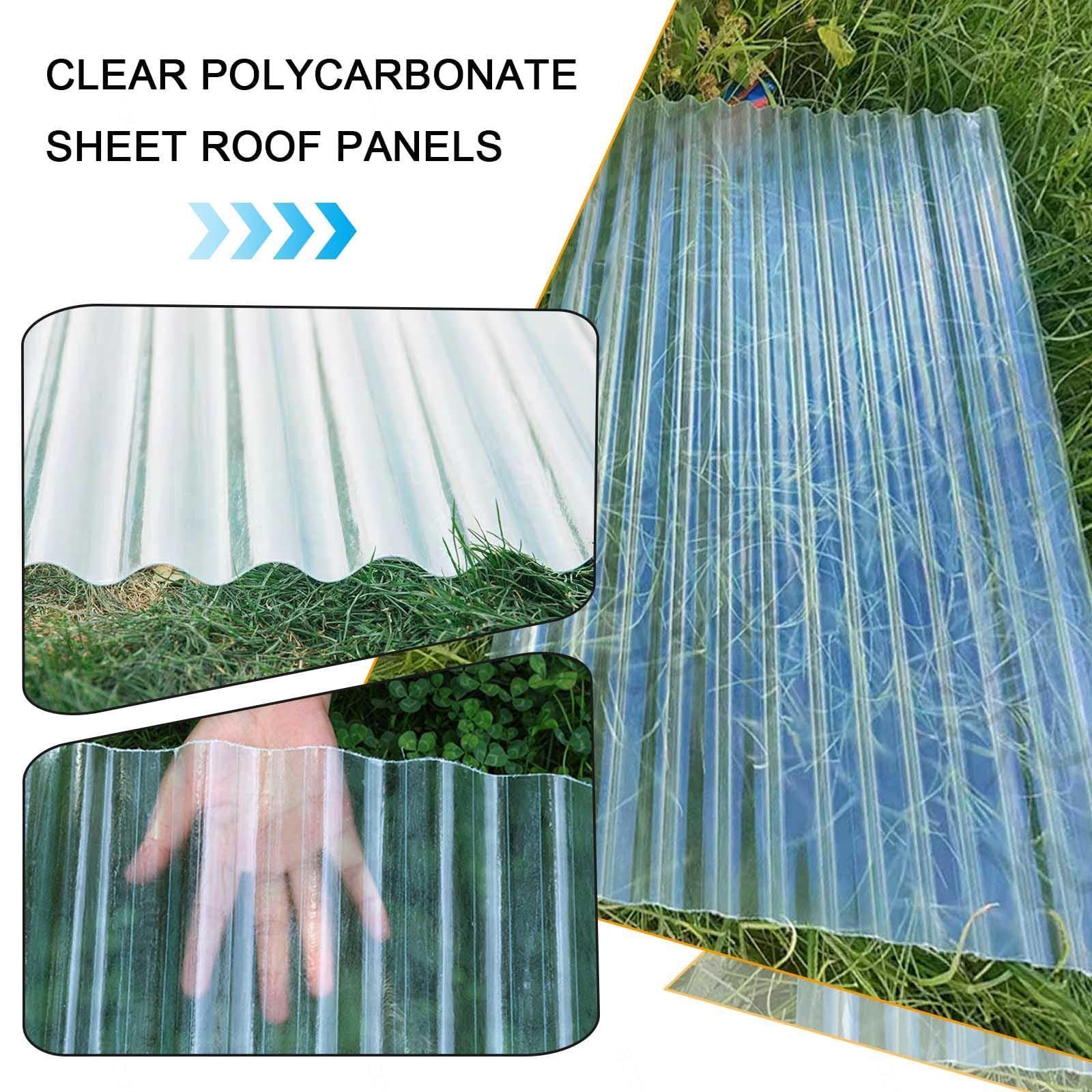 Planchas Transparentes Tejados De Plástico,Placa Ondulada Para Techos De 1mm,Impermeables/Anti-UV,Chapas Perfiladas Techo De Aislamiento,Láminas Corrugadas De Policarbonato,13Pcs-0.9x1.15m/35x45in