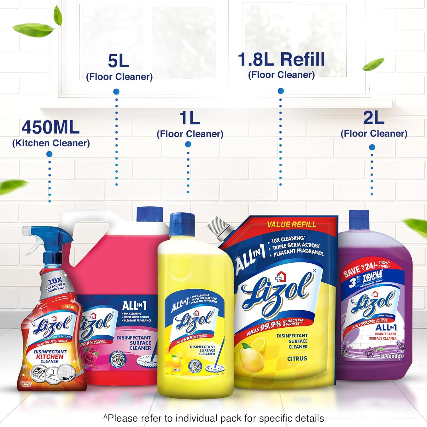 Diwali Sale Lizol Disinfectant Surface &Amp; Floor Cleaner Liquid, Citrus - 5 Litre | Suitable For All Floor Cleaner Mops | Kills 99.9% Germs| India'S #1 Floor Cleaner