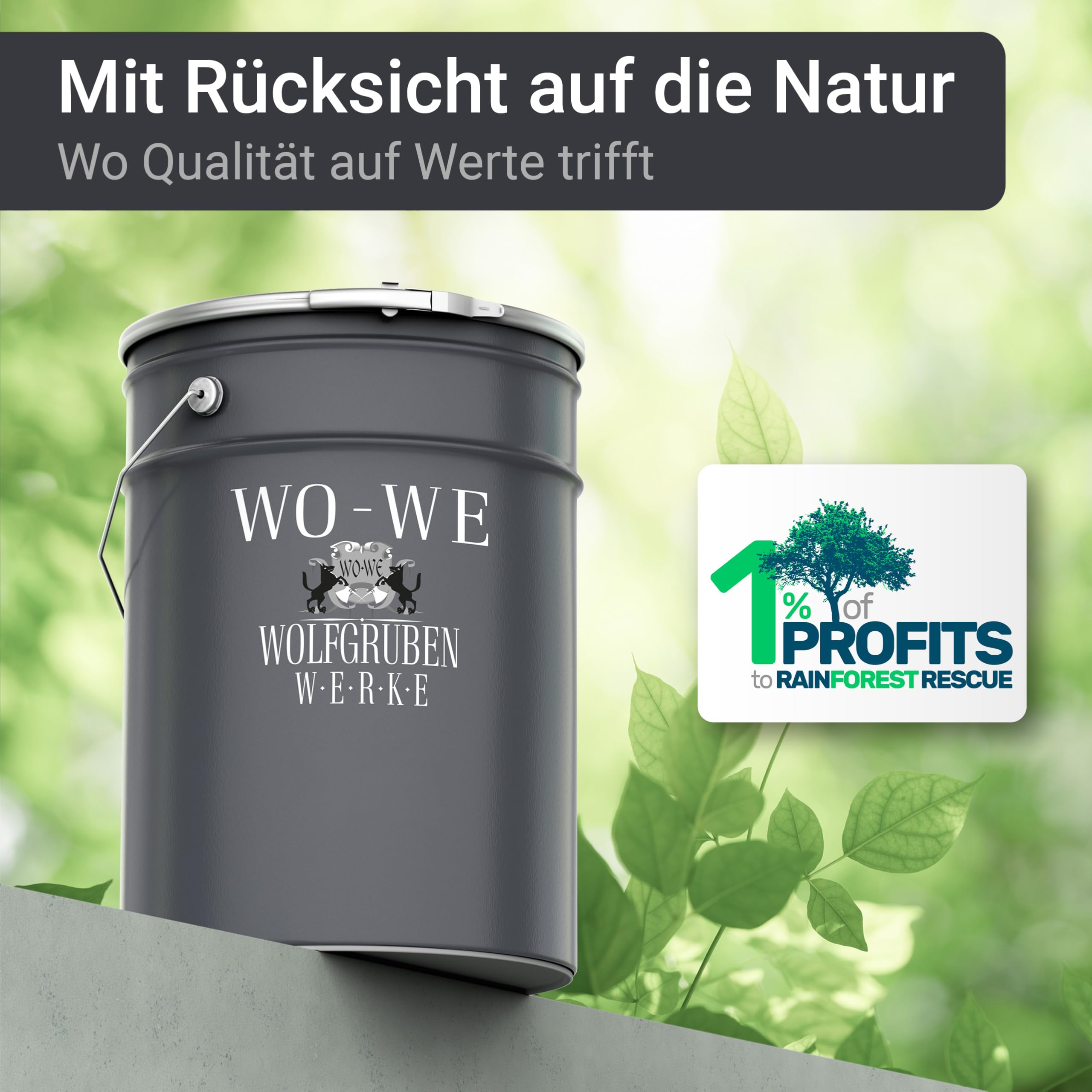 WO-WE Bodenfarbe Bodenbeschichtung Betonfarbe W700 Anthrazit Grau ähnl. RAL 7016-2,5L