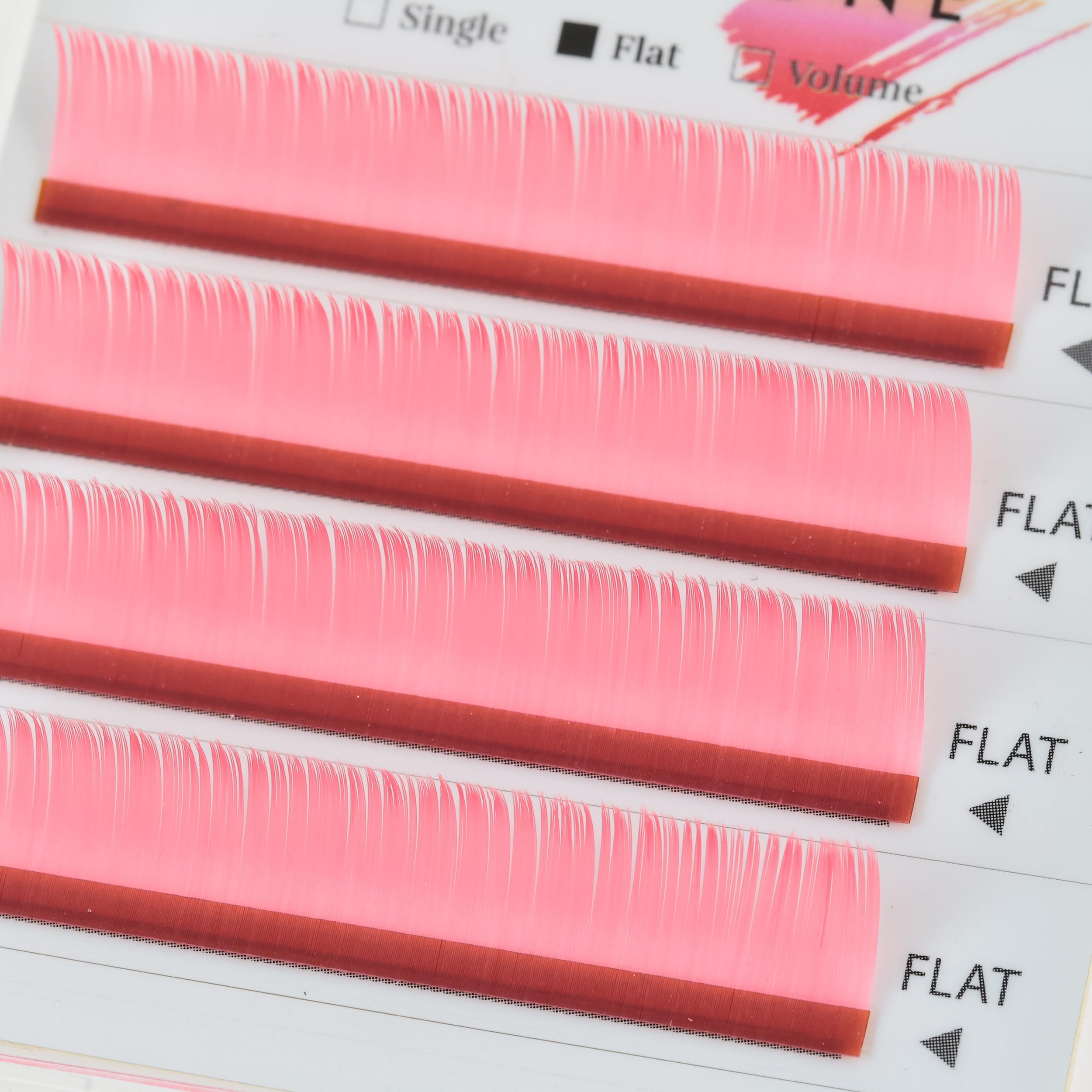 Air Sable Flat Vivid Tone Pink 4 Lines C Curl0.20mmÃ—10mm