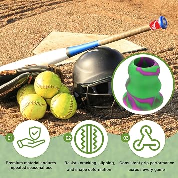 Bat Taper, Bat Knob Taper Softball Grip Silicone Non-slip Enhanced Grip - Fit for (Most Softball Bats/Baseball)