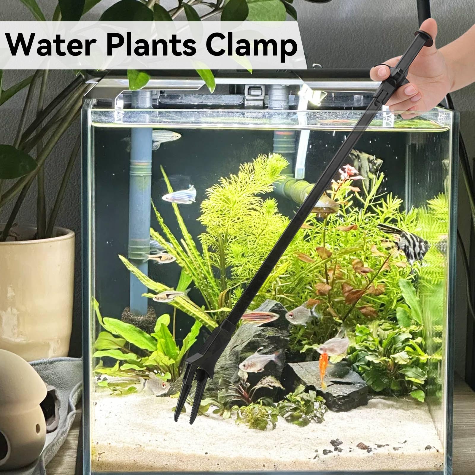 Pinze Per Acquario Extra Lunghe – In Plastica, Per Piante, Alghe, Coralli E Pulizia, Comode E Precise, Lunghezza 50 Cm