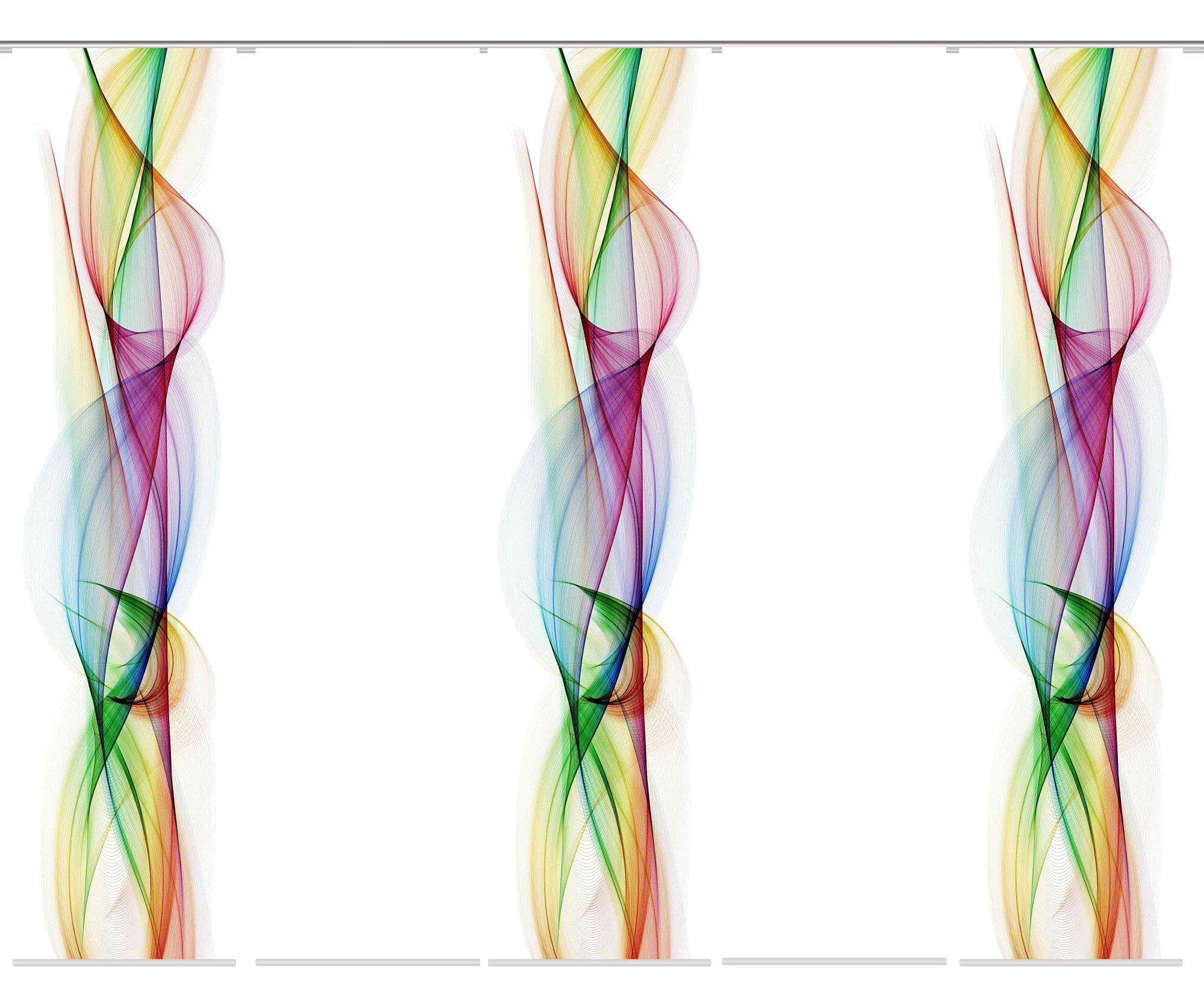 5er-Set Flächenvorhänge LAJANA blickdicht, Höhe 245 cm, multicolor