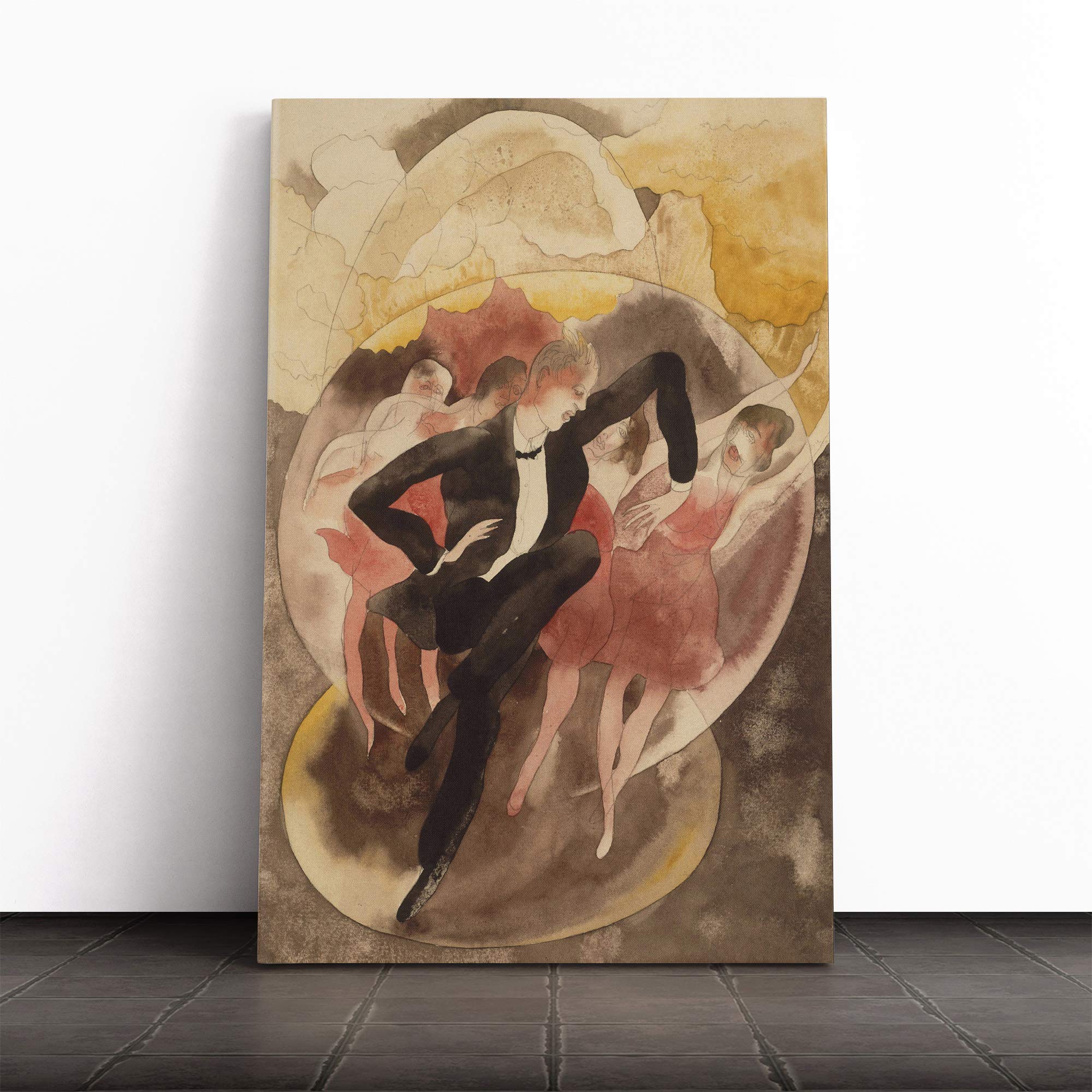 Charles Demuth American in Vaudeville Canvas Print | Gallery Wrapped 30mm Frame Wall Art | 20x14 inches | Ready to Hang | Modern Picture | Living Room Bedroom Lounge Office