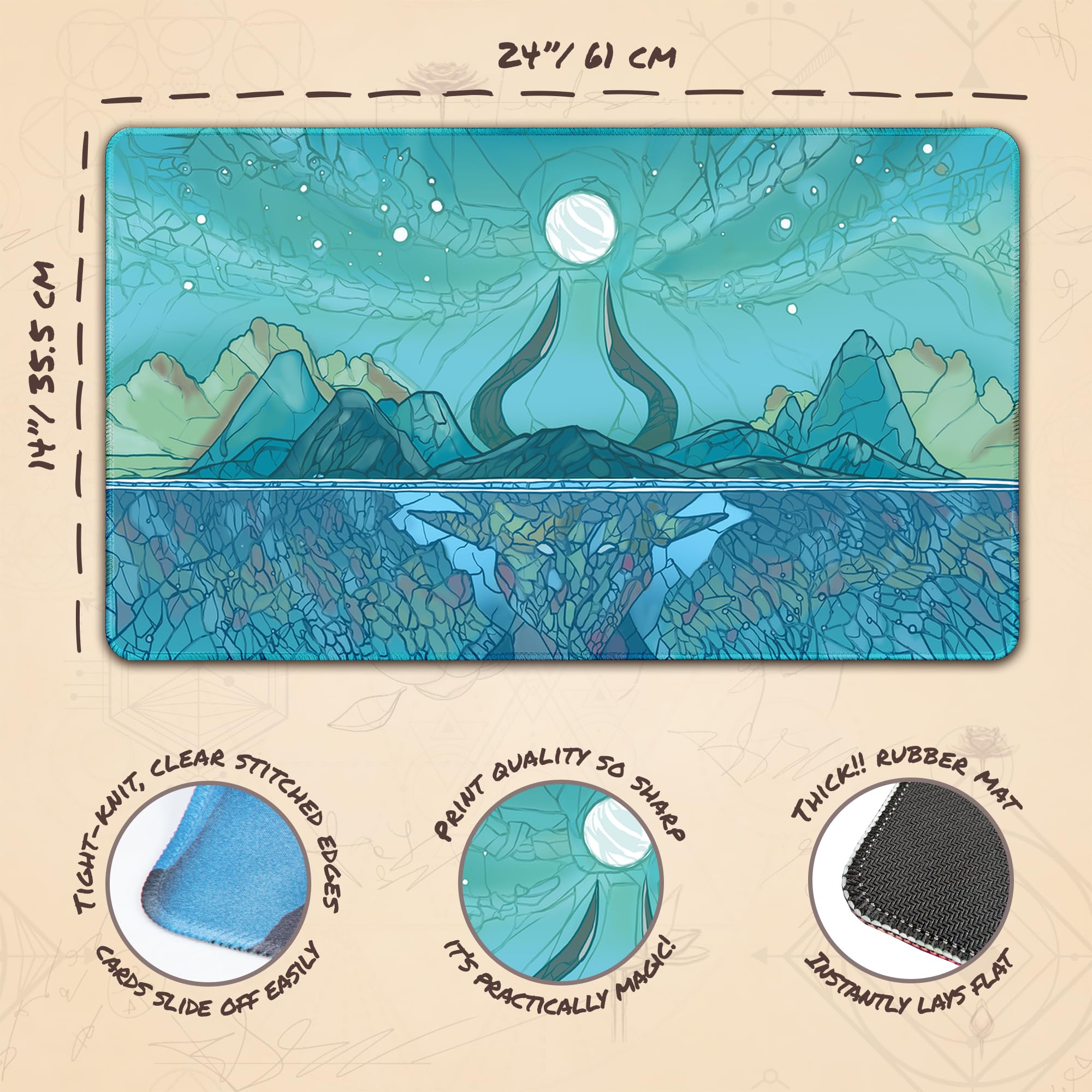 Amazon.com: Paramint Island Mana Scenery, Stained Glass (Stitched