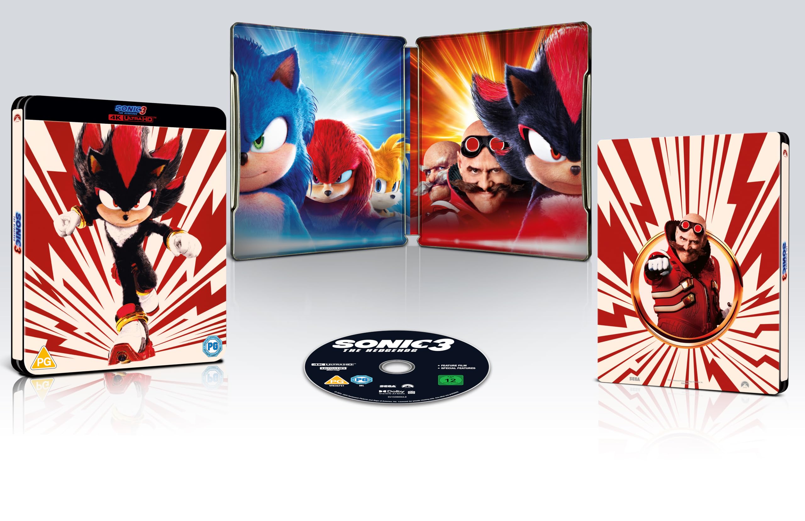 Sonic the Hedgehog 3 4K UHD Steelbook [Blu-ray] [Region A & B & C]