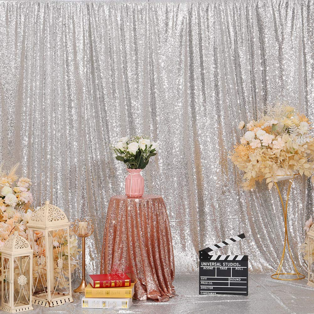 Sequin Backdrop 183x243cm Iridescent Shinny Sequin Photography Backdrop Party Prom Wedding Youtobe Banquet Photo Background (6x8 feet) — view 46