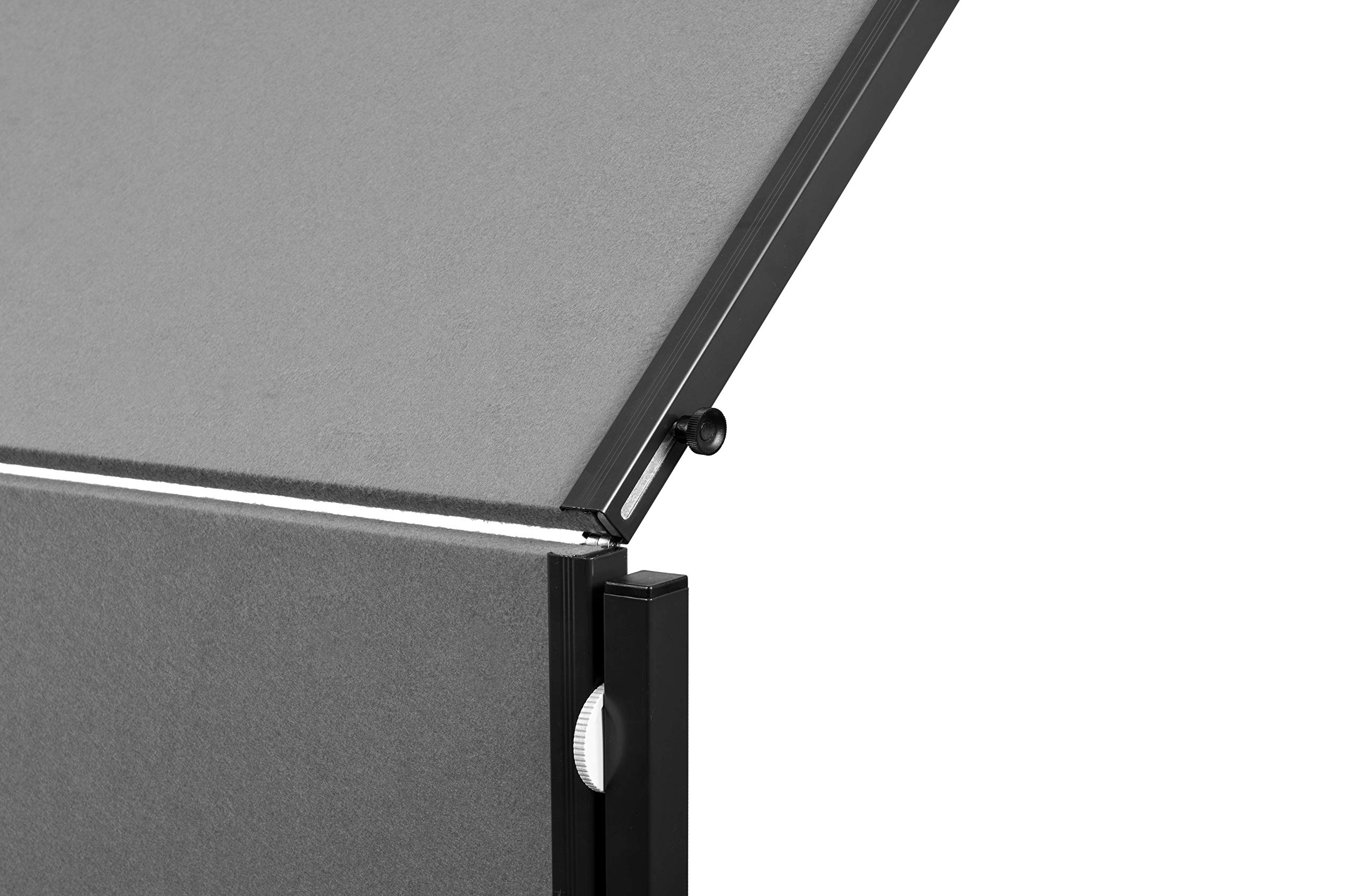 Legamaster Premium Plus Moderationswand klappbar - grau - 150x120 cm - doppelseitig, mit Filz bezogenes Pinboard - einsetzbar als Trennwand - inkl. 4 feststellbaren Rollen und Papierhaken