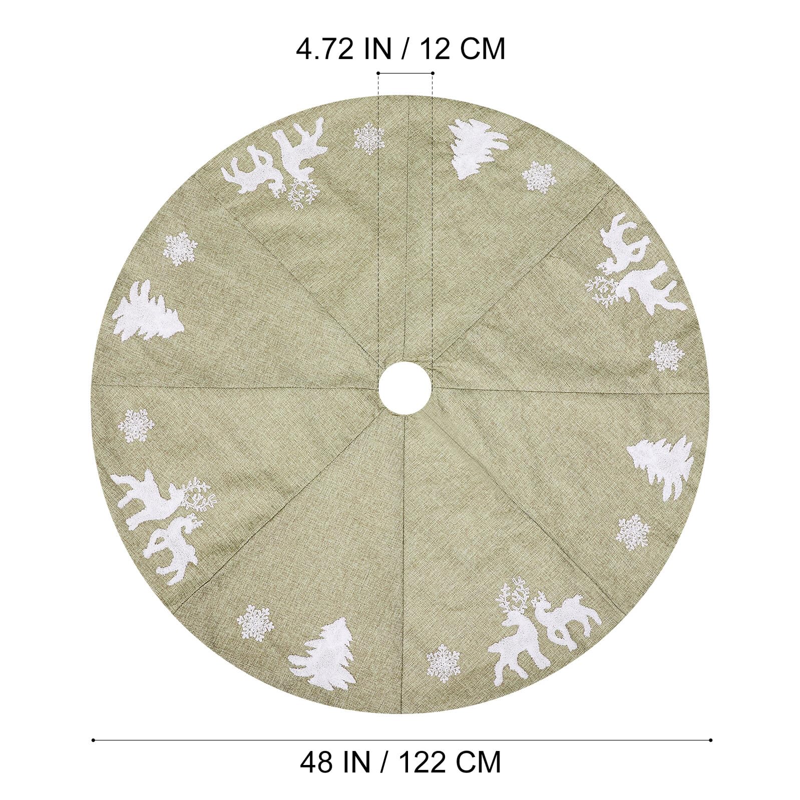Artibetter 1pezzi Grembiule per Albero di Natale Copertura Inferiore per Albero in Tessuto Spesso di Decorazione per Base Accessorio per Feste