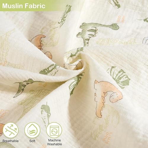 Miniatura 3 de Basumee Juego de 2 fundas de muselina para cambiador, impermeables, para niños y niñas, suaves y transpirables, para cambiadores de pañales de bebé,