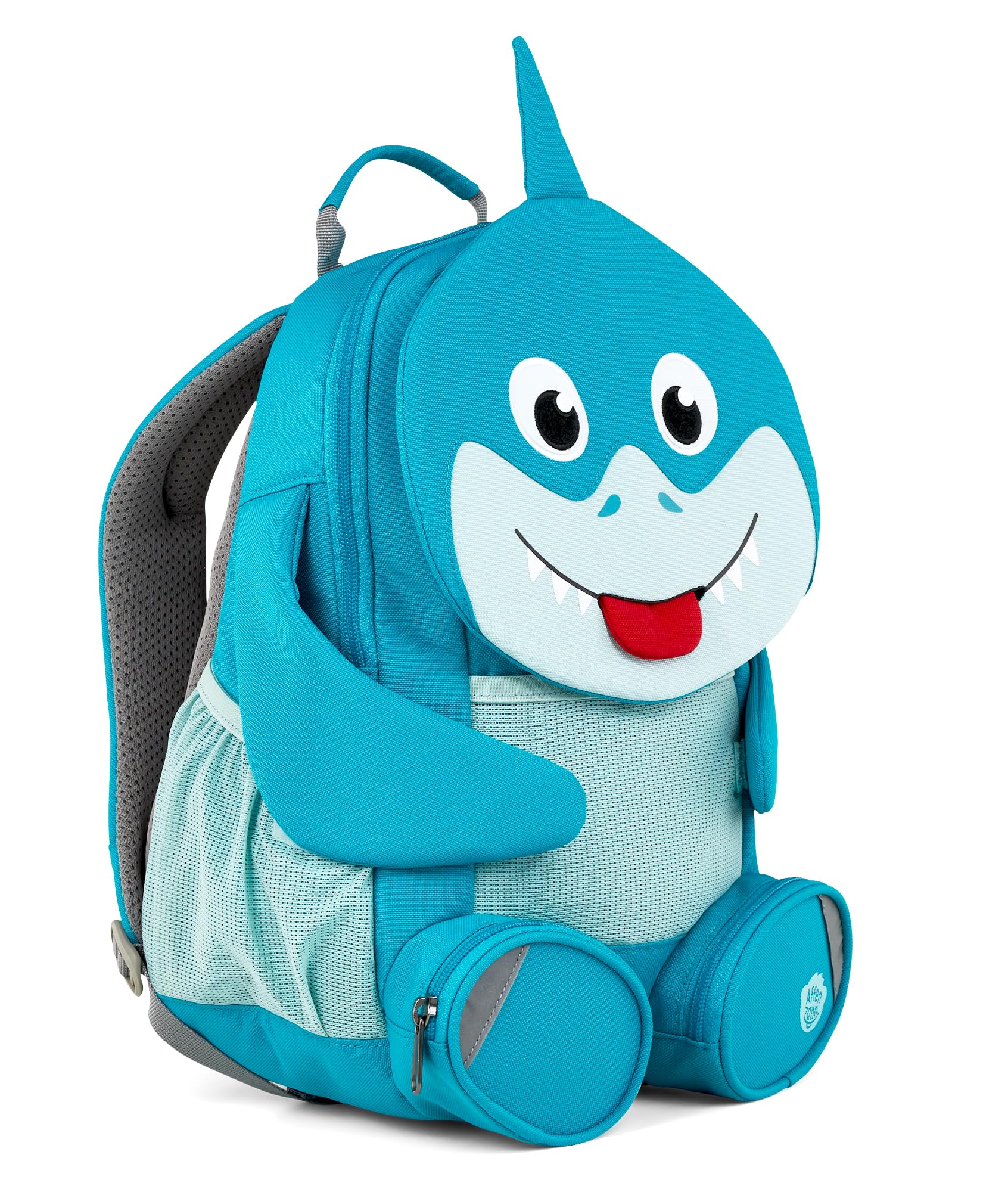 Affenzahn Shark Backpack for Kids, 3-5 Yrs Old - Water-Repellent Toddler Backpack for Daycare &amp; Preschool - Cute Bookbag for Girls &amp; Boys with Functional Pull-Out Tongue - Does Not Fit an A4 Folder
