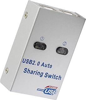 SinLoon USB Sharing Switch,3 in 1 (1) 2 Ports Auto Printer Sharing Switch Hub Box,High Speed Sharing Switcher Printer Scanner External (1 to 2）