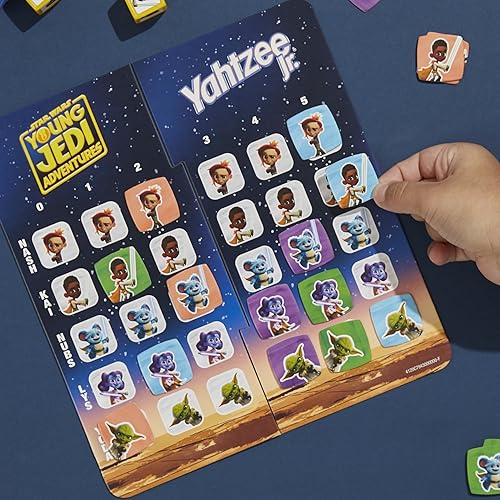 Miniatura 9 de Hasbro Gaming Yahtzee Jr. Star War Young Jedi Adventures Edition Juego de mesa para niños A partir de 4 años 2-4 jugadores Juegos de contar y