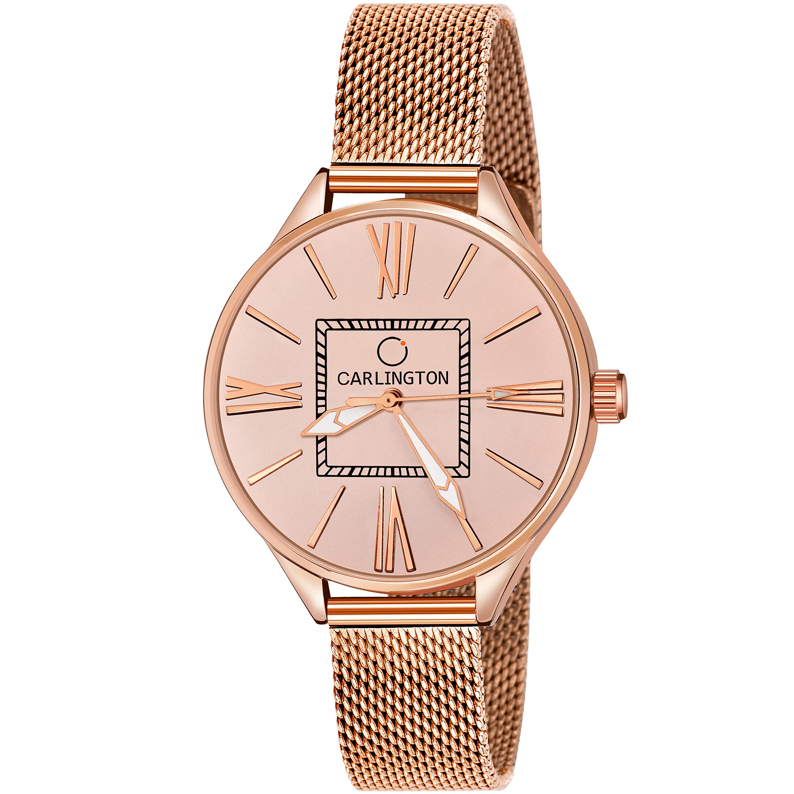 Carlington Metal Analog Dial Women & GirlS Watch(Rose Gold Dial Rose Gold Colored Strap), Gold Band (B09LR4LMGR) Amazon Price History, Amazon Price Tracker