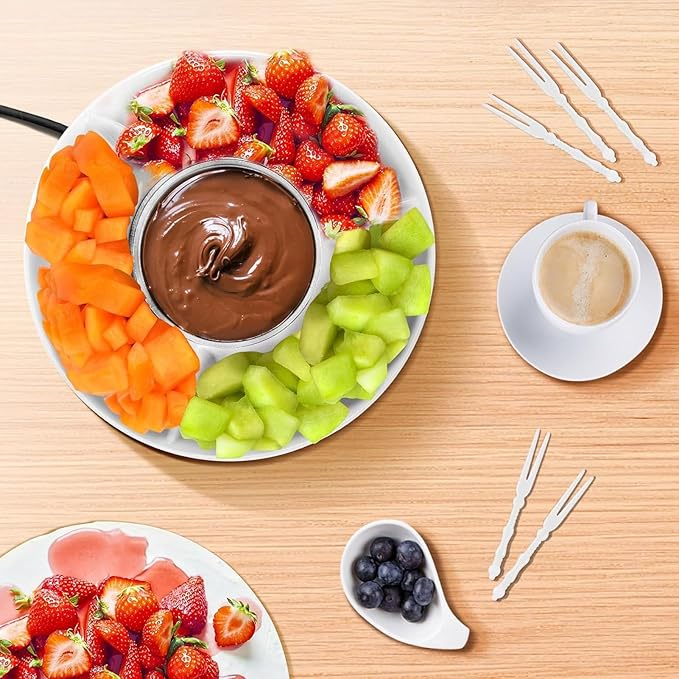 Set de Fondue Eléctrico con 10 Pinchos y Bandeja Desmontable miniatura 2
