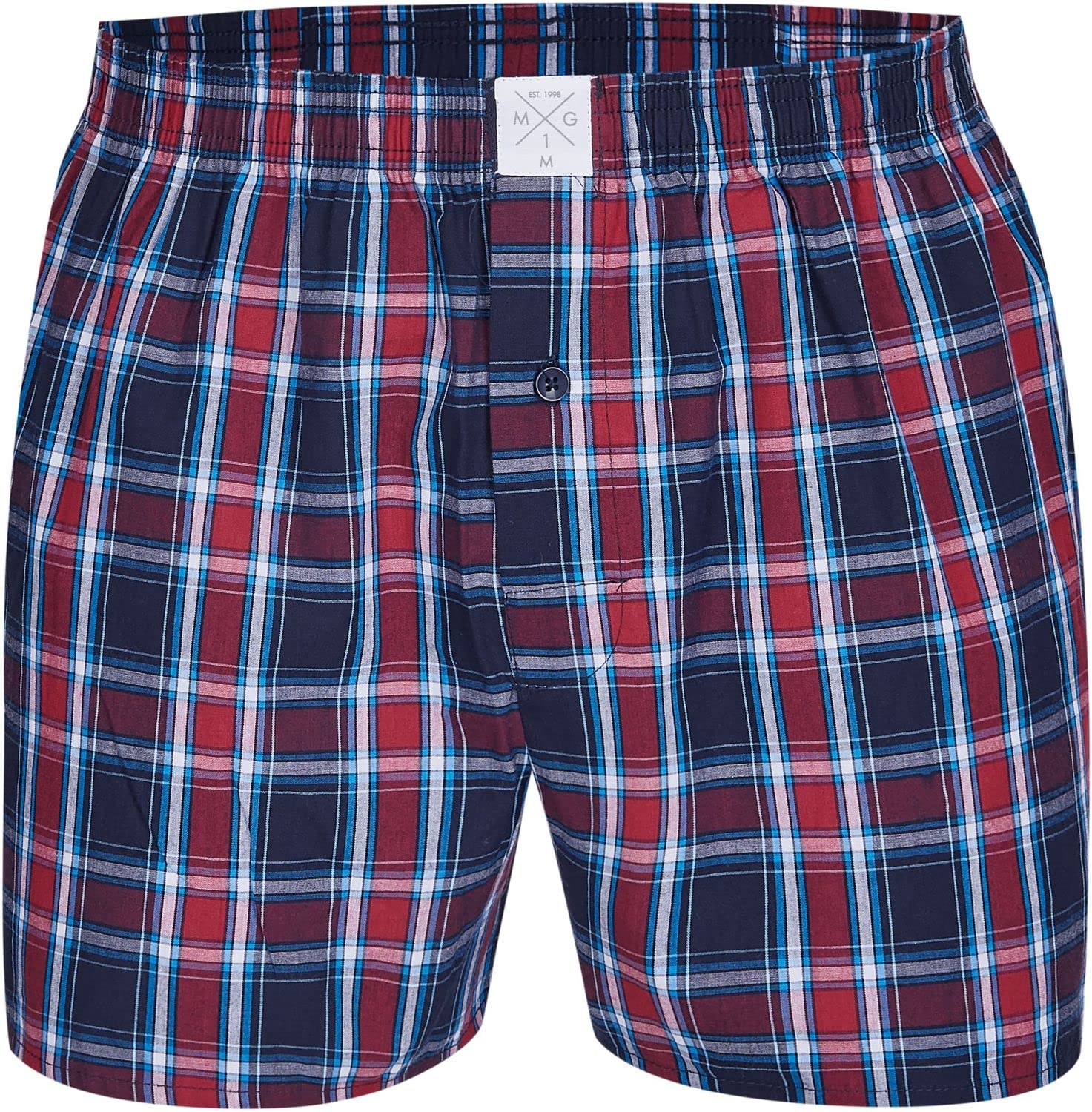 5-pak bokserek MG-1, bokserki męskie, zestaw ekonomiczny, rozmiar M, 3XL, w kratkę