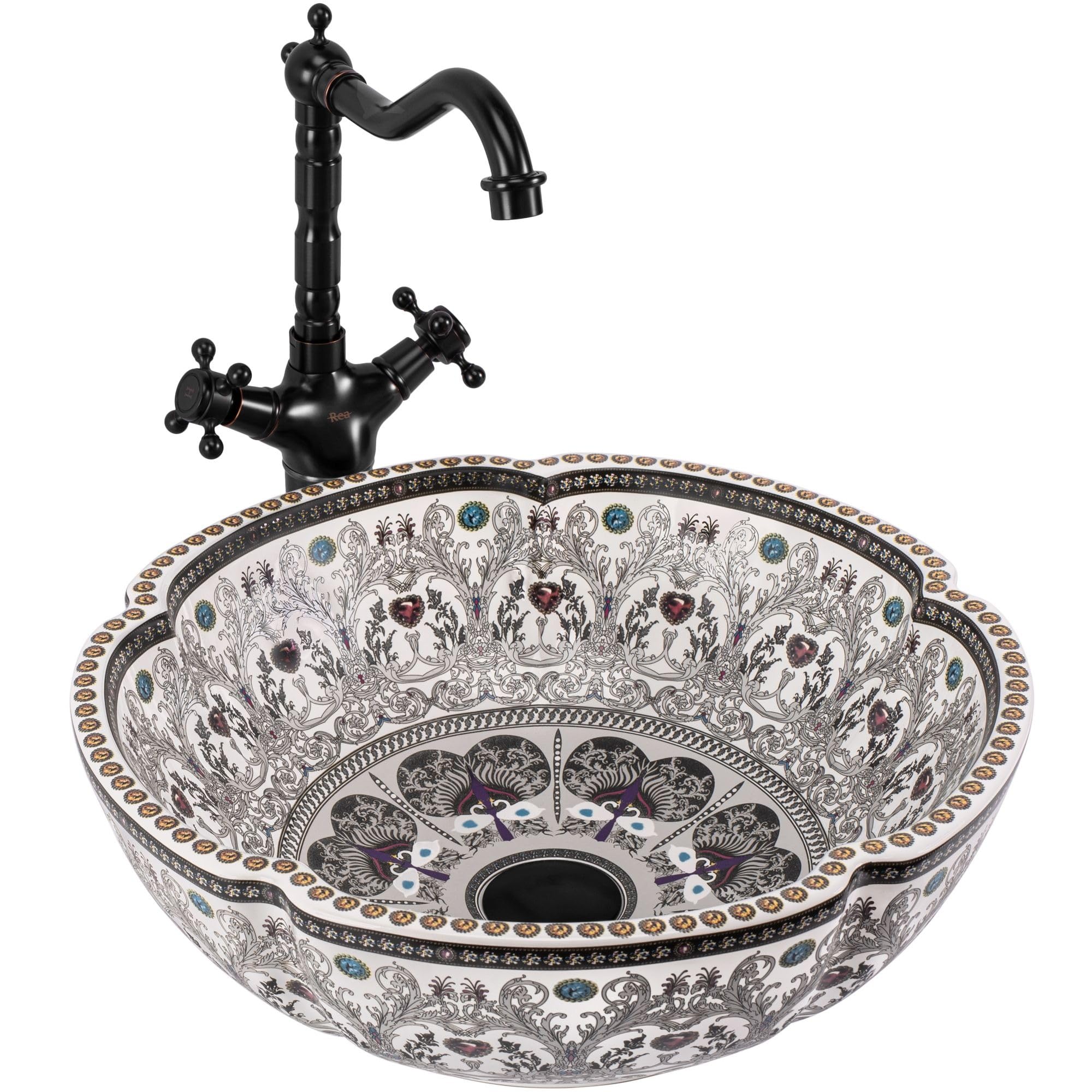 GTM Designs Aufsatzwaschbecken Glanz - Modern Waschbecken ohne Hahnloch - Elegant Aufsatzwaschbecken Oval für Badezimmer und Gäste WC - nur Bad Waschbecken - Modell 3
