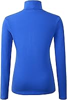 Vista 2 de HieasyFit suéter básico de cuello alto de algodón suave para mujer