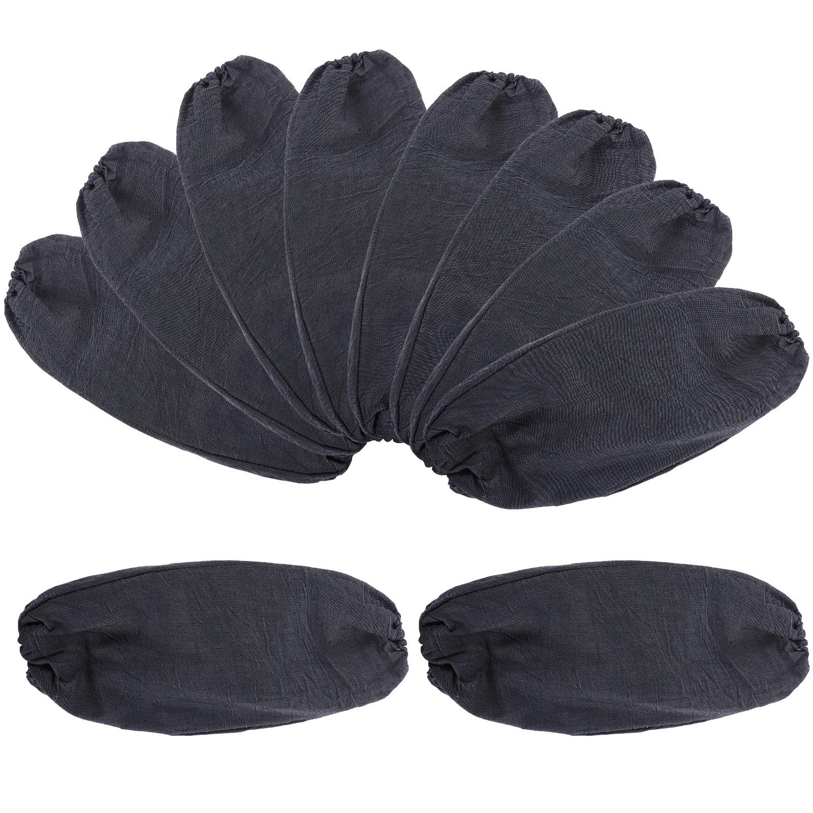 Manchons à Souder En Cuir Lot de 5 paires manchons protection élastiques, résistants aux taches et à l'usure, for le soudage, l'assemblage les travaux construction