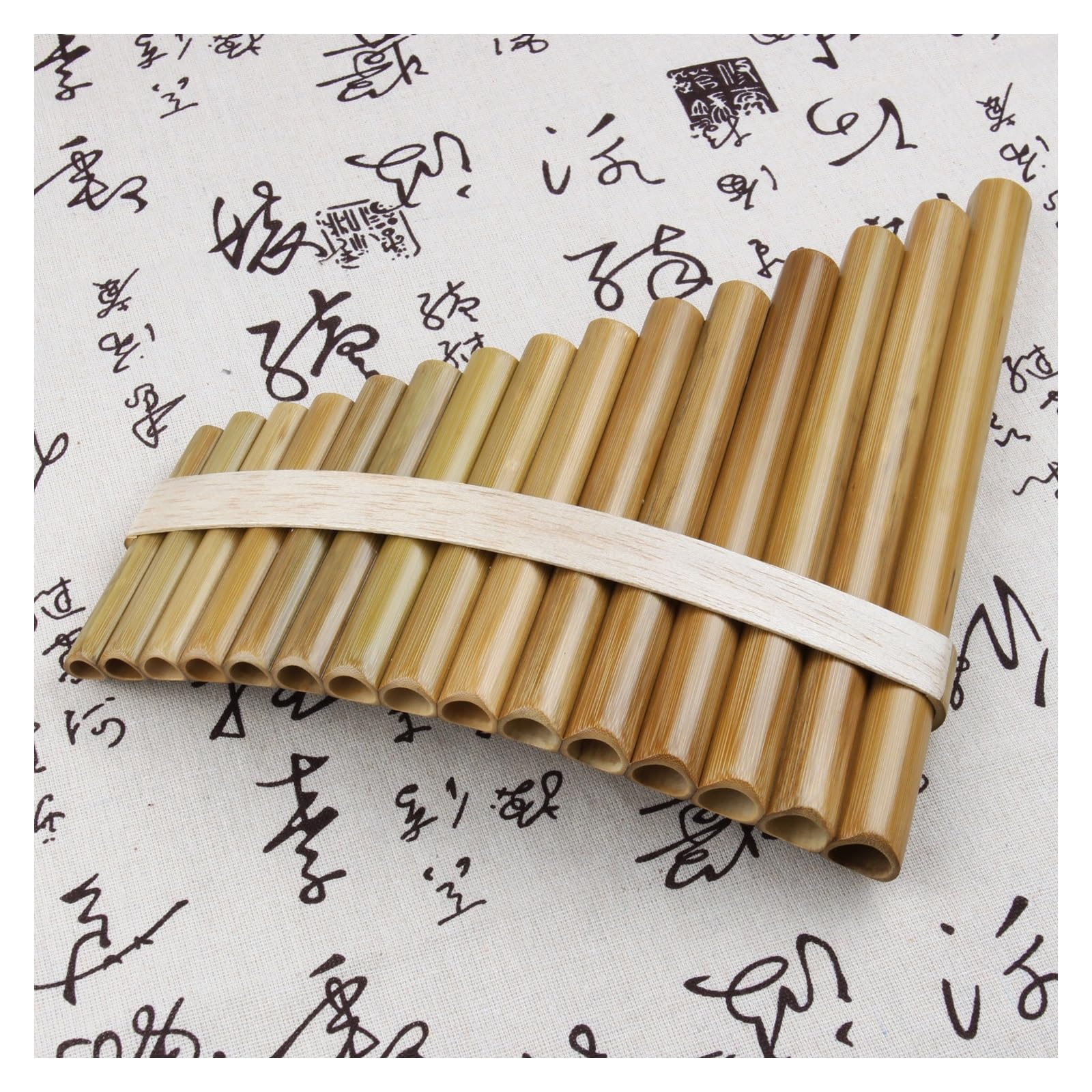 BABYCE pan Flute Beginners 15 Pipes Pan Flute G Key Musical Instruments Original Colour oodwind Instrument Handmade Pan Pipes