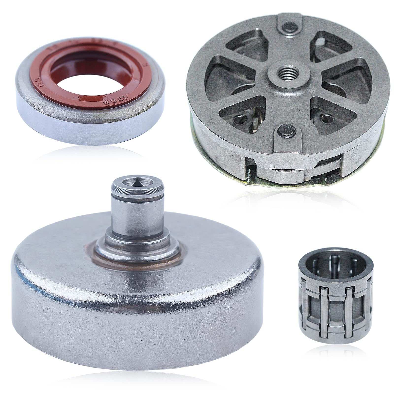 Kit de Embrague para Desbrozadora STIHL FS120, FS200, FS250, FS300, FS350, FS400, FS450, FS480 y FR450 Embrague con Placa Pasiva y Aguja de Pistón Reemplazo para 4128-160-2001