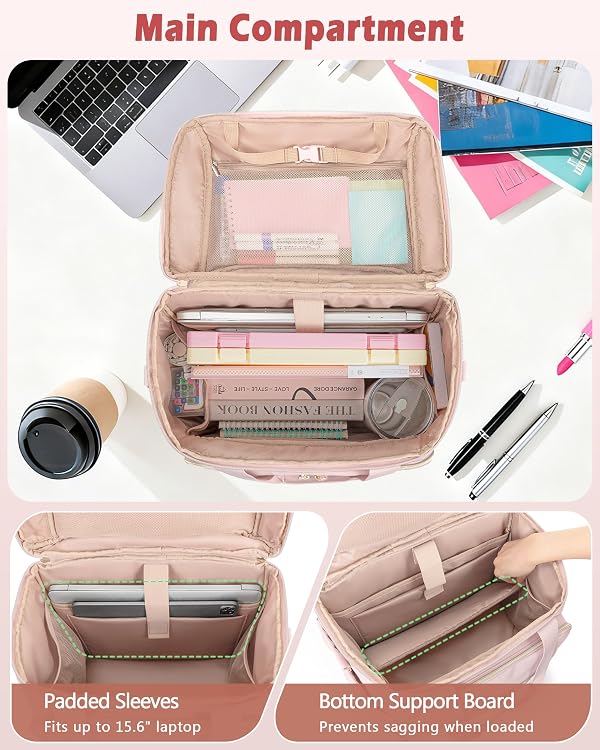 Marscamd Rolling Teacher Bag with Accordion File Organizer for Work by Marscamd - Used condition - Image 2