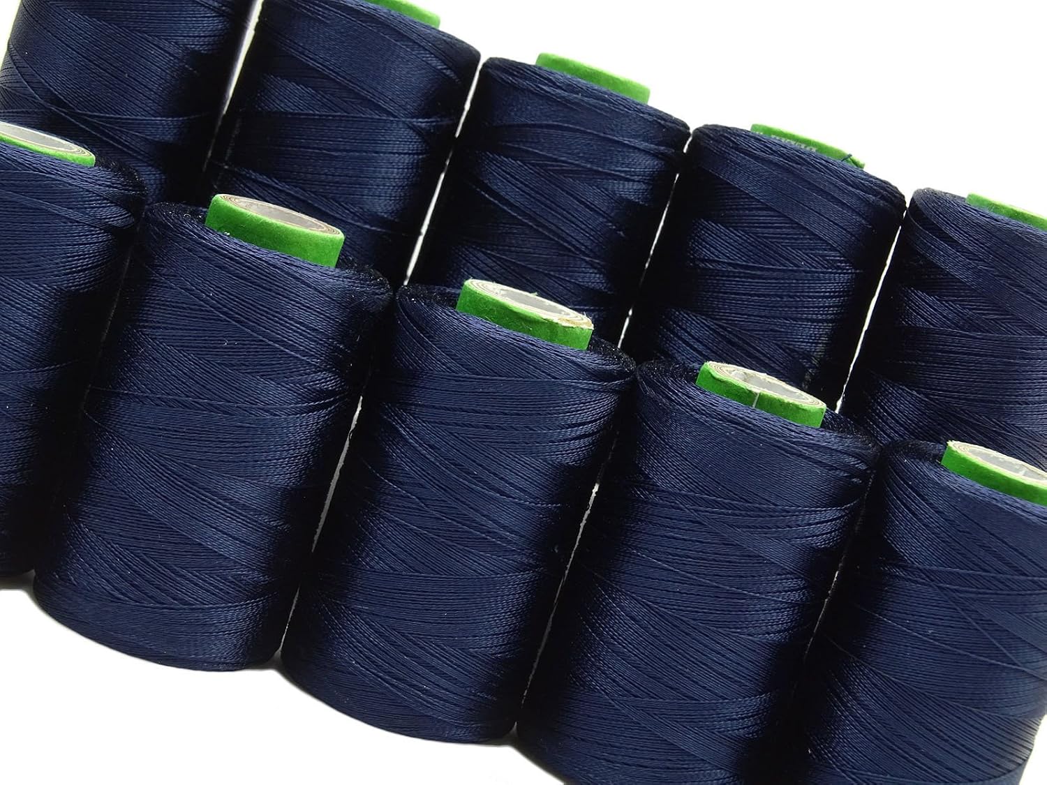 10 Pieces Hand & Machine Embroidery 2 Ply Navy Blue Thread 680 Mtr Art Silk Yarn