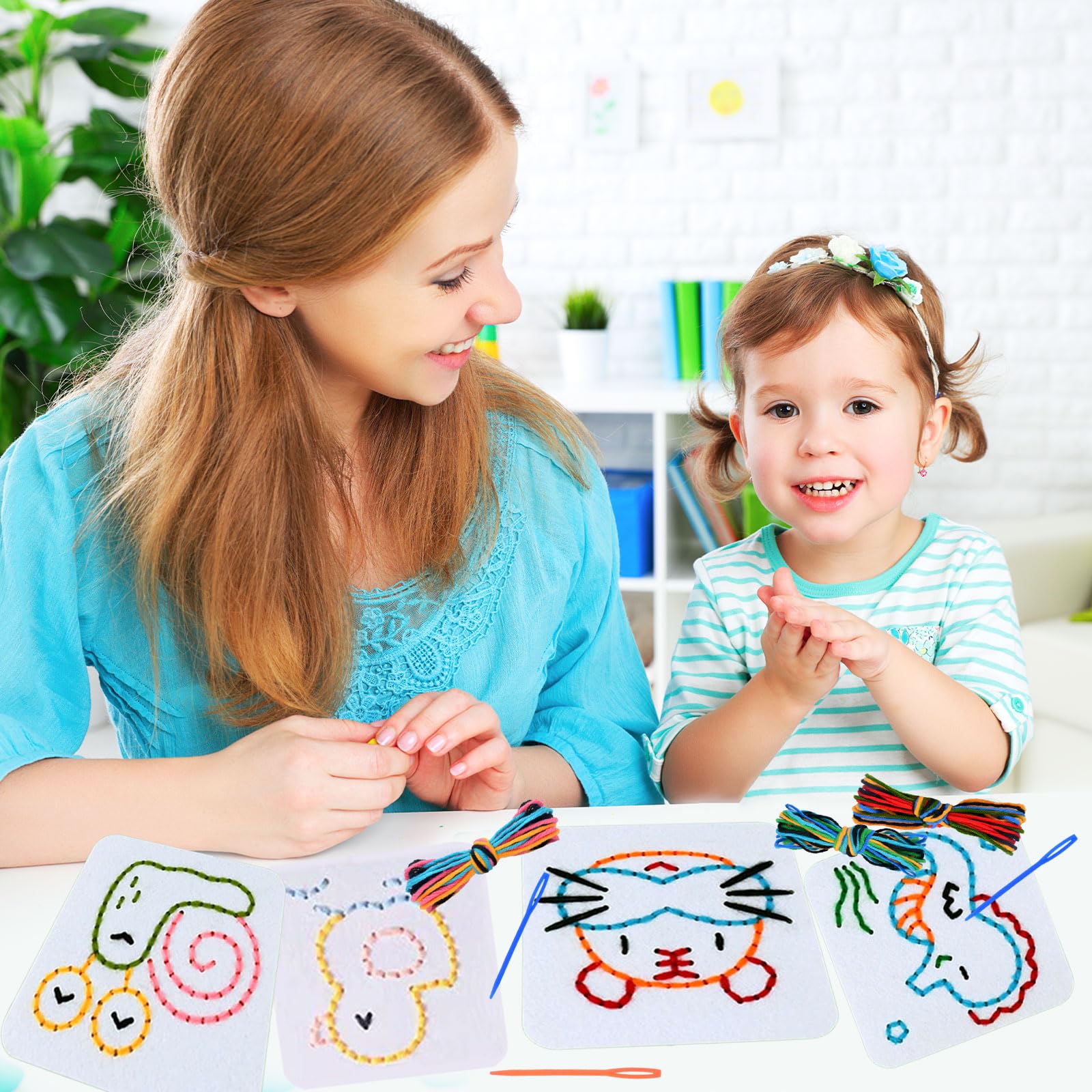 Jouets à Lacer pour Enfants 2-7 ans, Jeux de Couture Sensoriels, Motricité Fine, Cadeaux