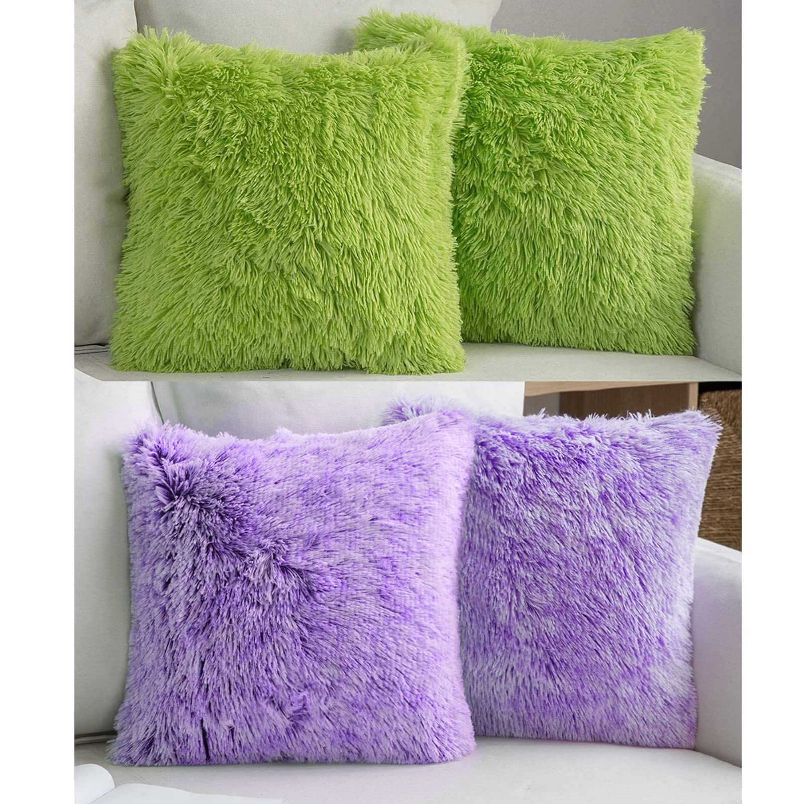 Amazon.com: MIULEE Pack of 2 Christmas Luxury Faux Fur Throw