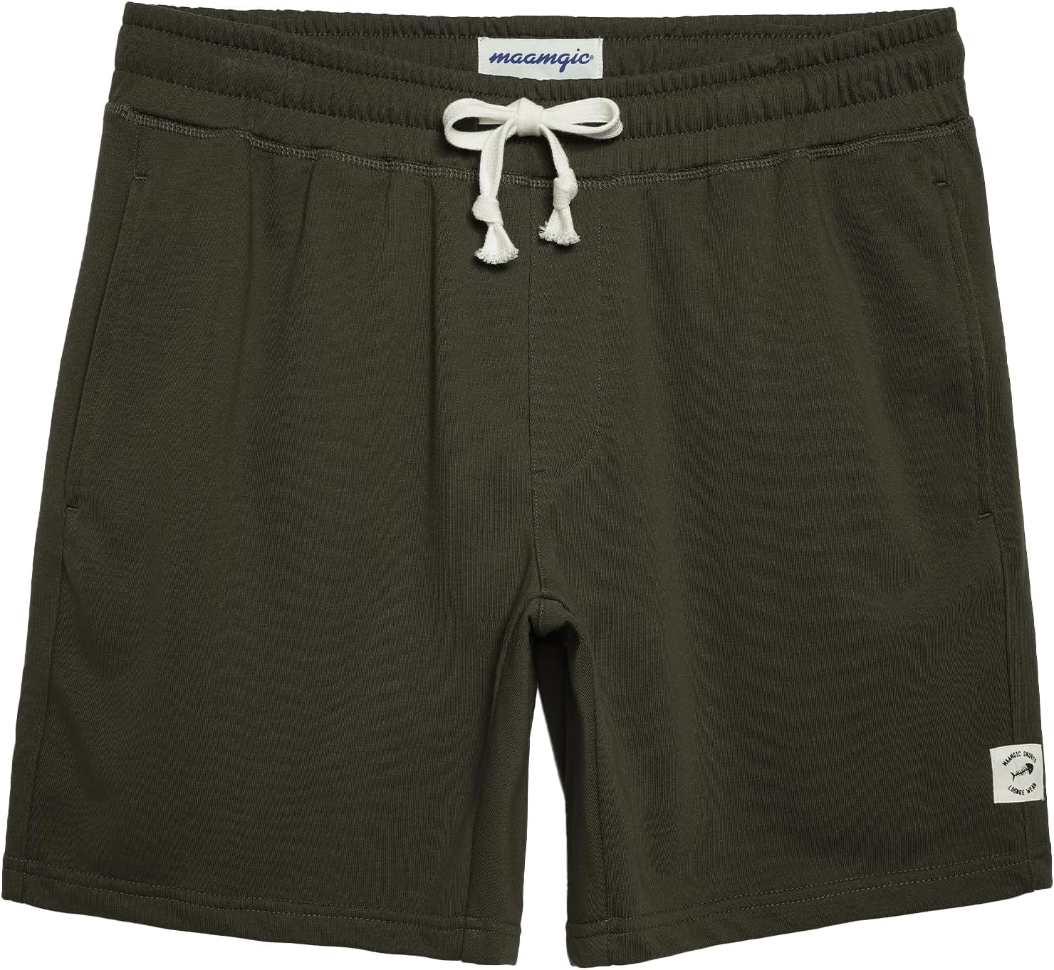 maamgic Mens Athletic Gym Shorts 5/7" Elastic Waist Casual Pajama Pocket Jogger Men Workout Short Pants