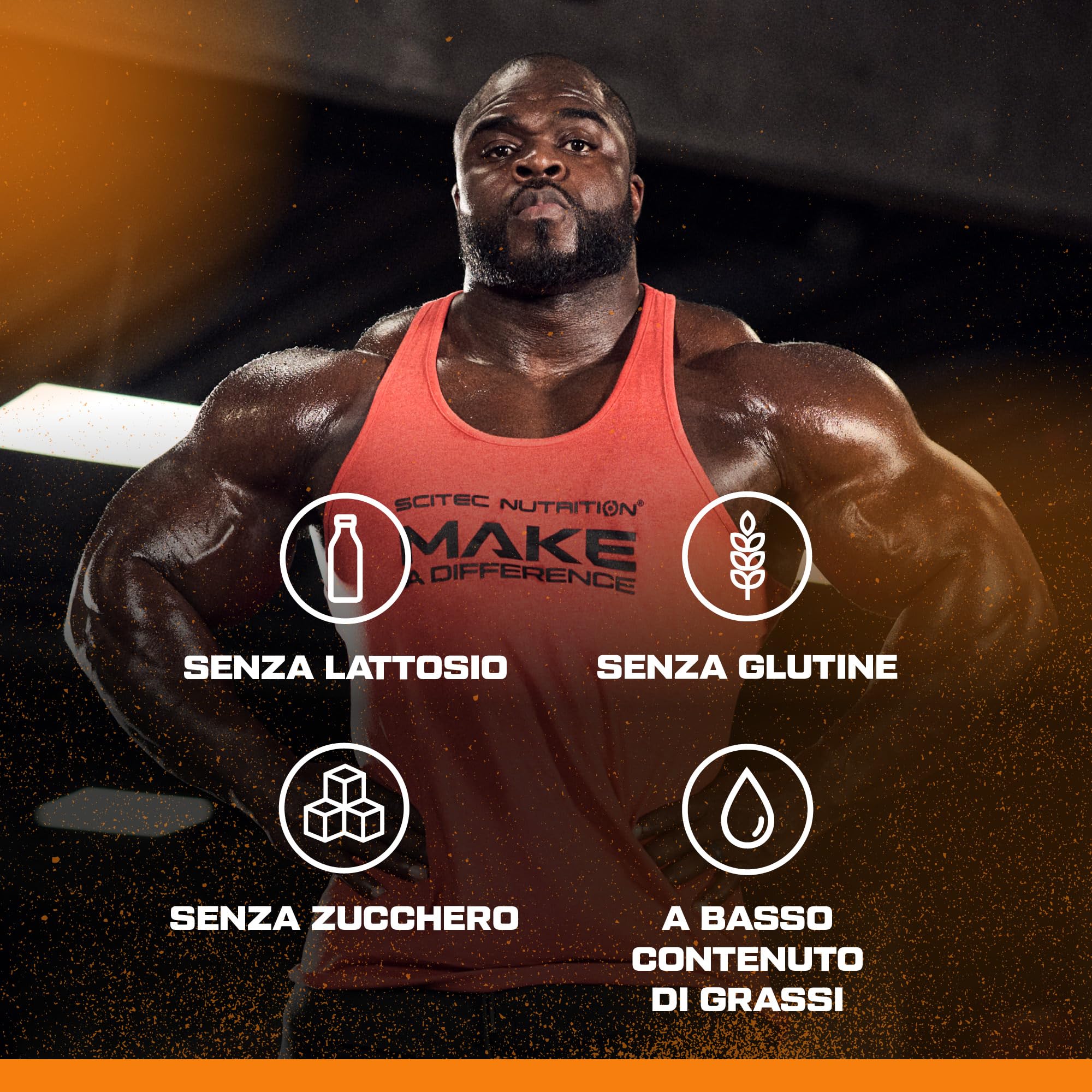 Scitec Nutrition 100% Beef Protein - Bevanda aromatizzata di proteine in polvere - Senza lattosio, Senza zucchero, Senza glutine, 1,8 kg, Cioccolato alla mandorla