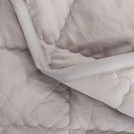 NTBAY Down Alternative Oversized Toddler Comforter, Super Soft and Warm Solid Color Baby Crib Quilted Blanket, 43x60 inches, Smoke Grey