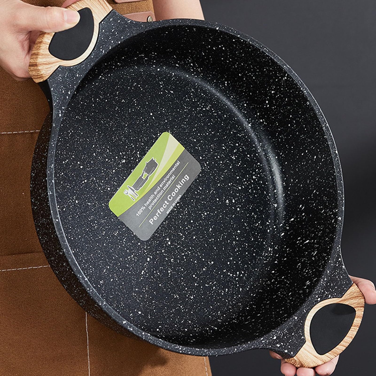 Großes Fassungsvermögen Tajine Topf Zum Kochen Keramik Auflaufform Tagine Marokko Mit Holzgriff, Zum Langsamen Garen, Feuchtigkeit Bewahren(5.8L)