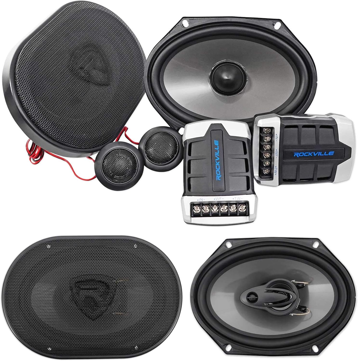 Rockville Pair RV68.2C 6x8 / 5x7 Component Speakers+6x8