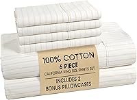 Vista 20 de Casa Platino Juego de sábanas tamaño Queen – Sábanas 100% algodón tamaño Queen refrescantes con 4 fundas de almohada, sábana bajera de bolsillo