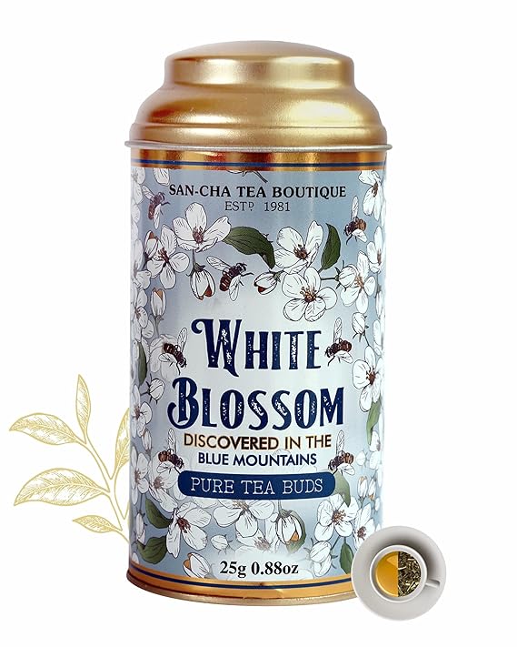 Sancha Tea Boutique White Blossom White Tea (25x3Cups), Pure Tea Buds
