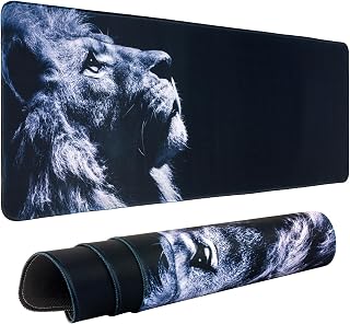 JINJIASC Mouse Mat Large Gaming Mouse Pad 800x300 Desk Mat for Office Desk Pad, Anti-Skid Rubber Base, Soft, Comfortable and Durable (Lion)