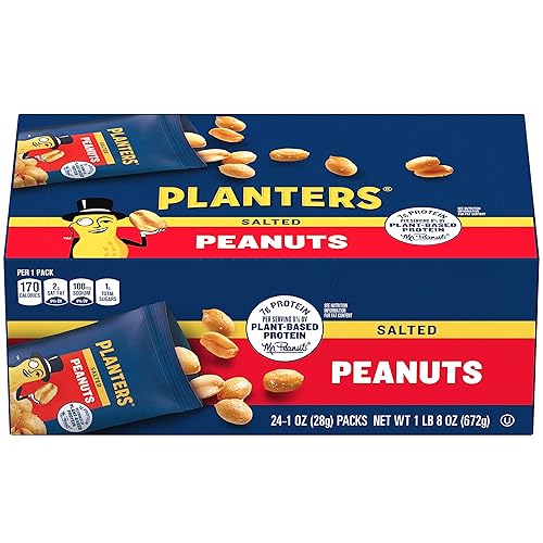 Planters Cacahuetes salados (paquete de 288 unidades, 12 cajas de 24 bolsas)