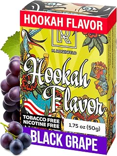 Black Grape Hookah Flavors - 1,76 ounce - (50 Gram) - Non Tobacco Hooka Flavor for your Bowl - Try these Tobacco Free Shisha