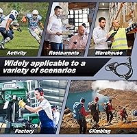 Vista 6 de Macarrie 6 auriculares de radio con micrófono 2 pines en forma de D Walkie Talkie auricular con micrófono Walkie Talkie Auricular compatible