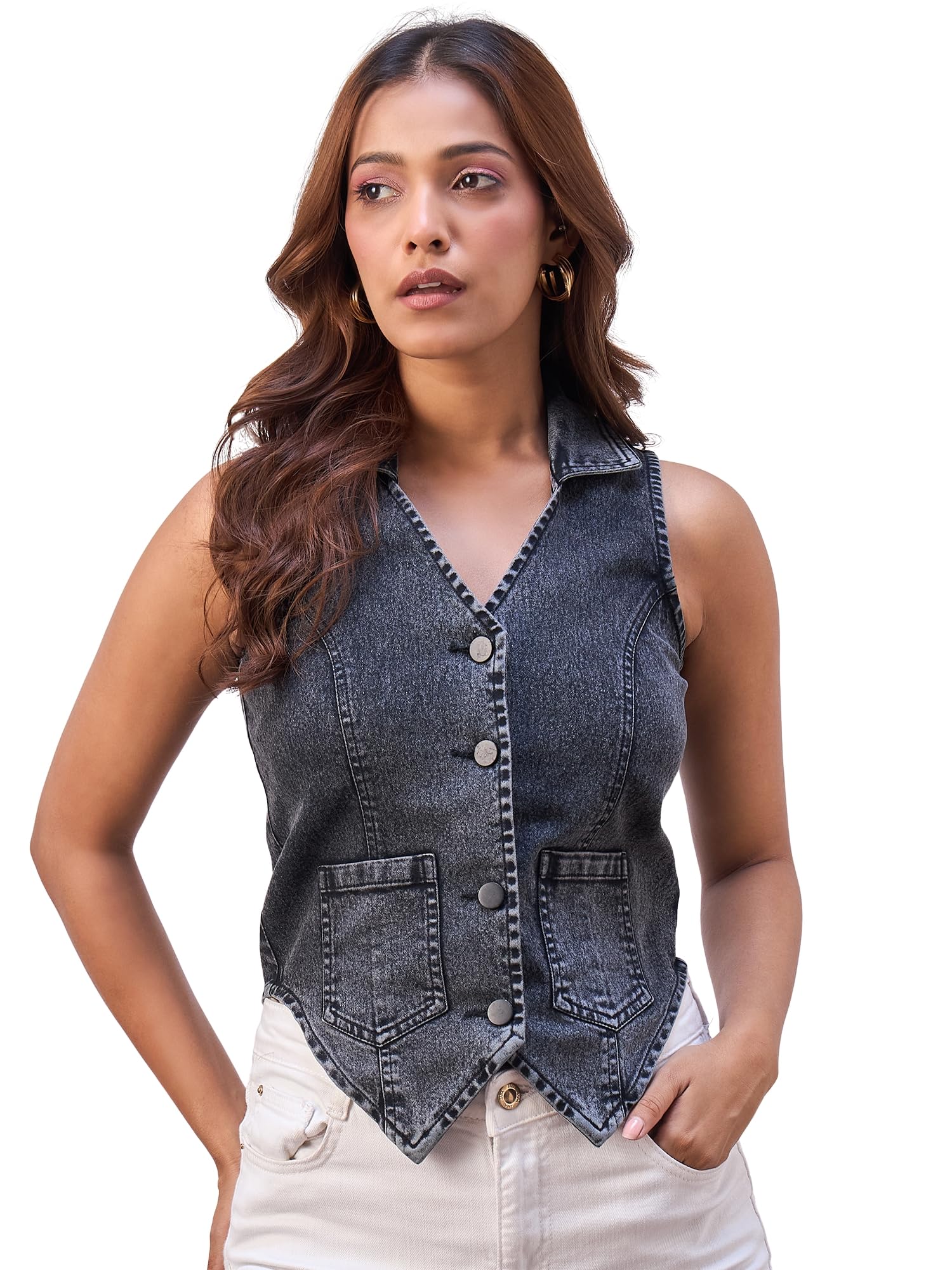 stylestone Women's Waistcoat Style Sleeveless Top-picture-33