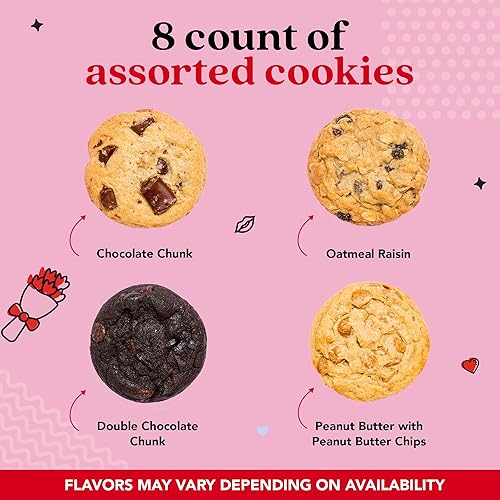 Miniatura 8 de Davids Cookies Regalo premium gourmet y recién horneado para el día de San Valentín surtido de galletas en una caja de regalo de lata de amor para