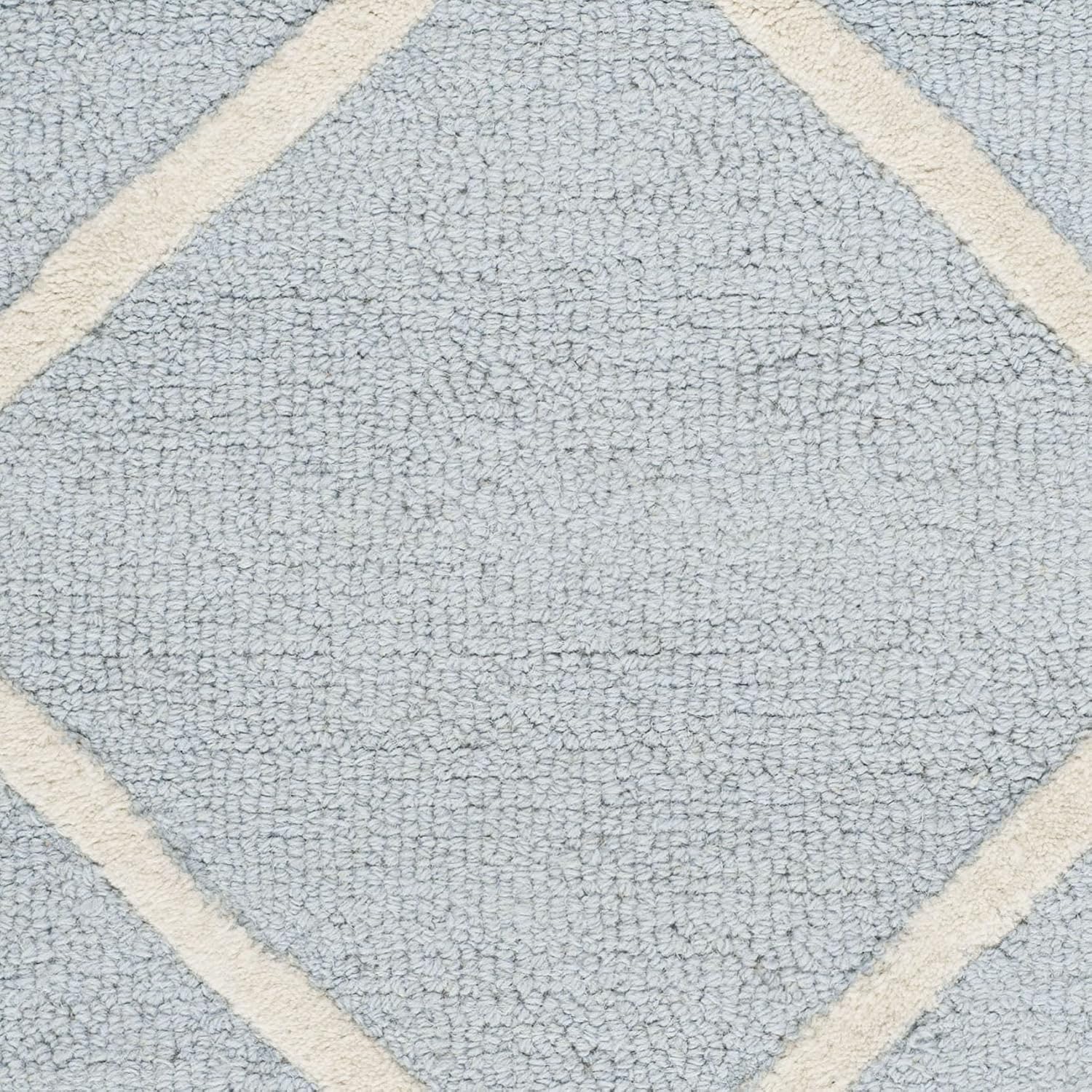 SAFAVIEH Cambridge Collection Accent Rug - 2' x 3', Light Blue & Ivory, Handmade Moroccan Trellis Wool, Ideal for High Traffic Areas in Entryway, Living Room, Bedroom (CAM136A)