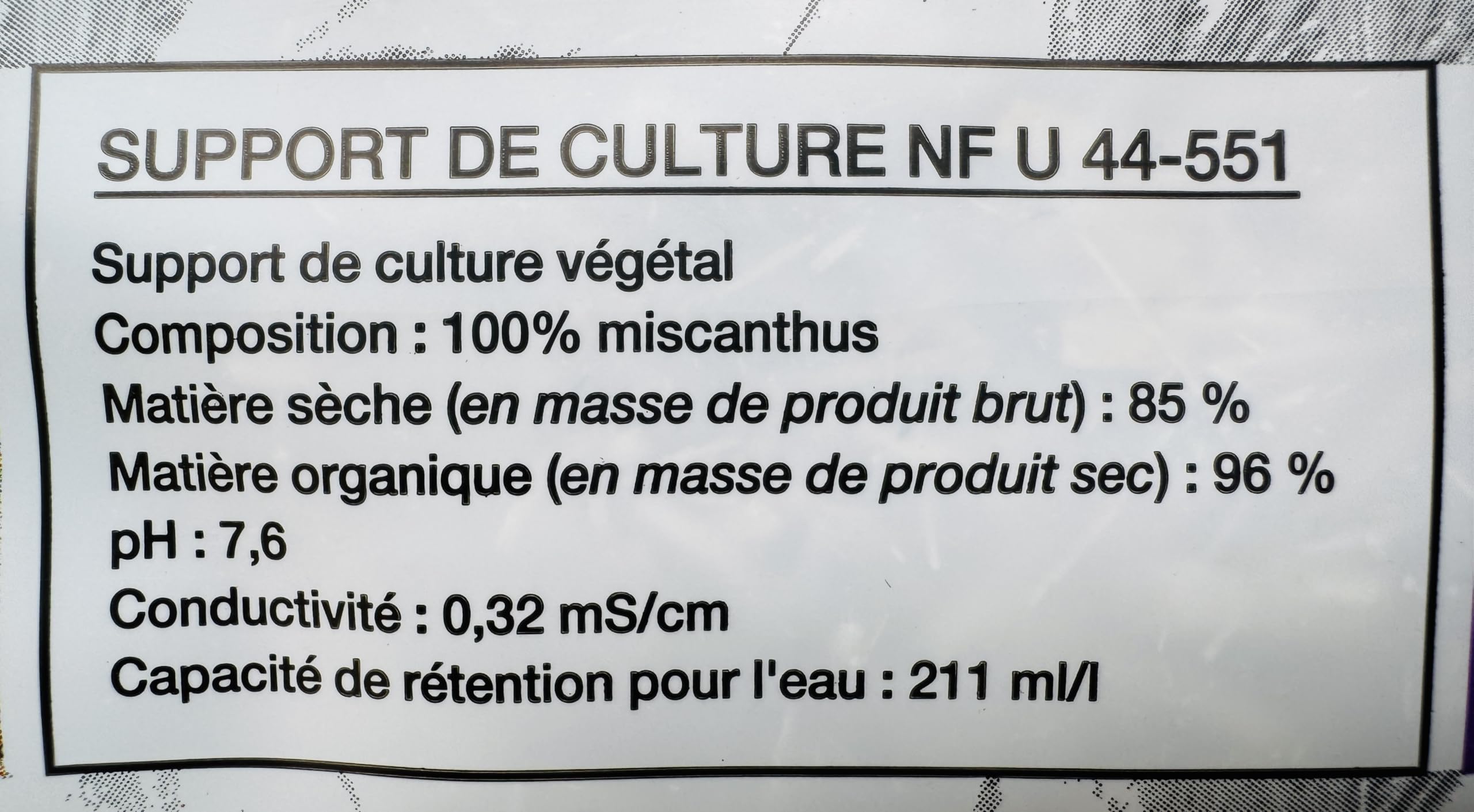 Paillage Naturel Miscanthus Français 15 kg (130L) Support de Culture NF U 44-551