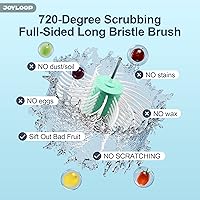 Vista 5 de JOYMOOP Joyloop - Limpiador de frutas giratorio grande, limpiador de frutas con cuenco de lavadora de frutas, lavadora giratoria de frutas