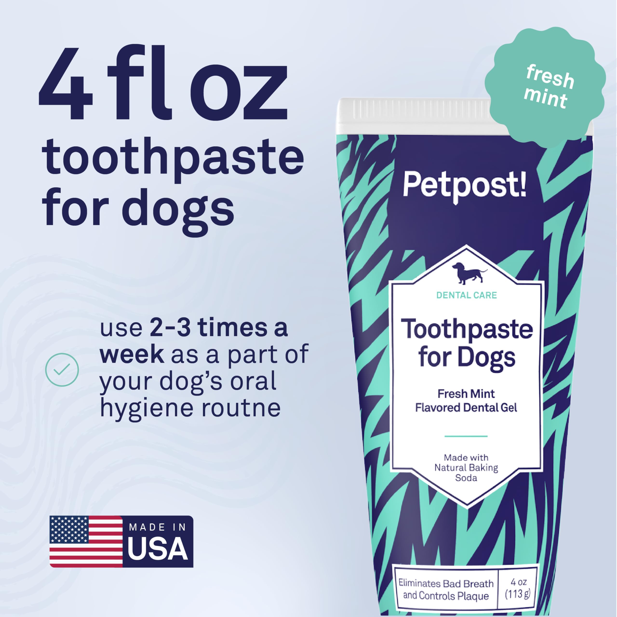 Petpost | Toothpaste for Dogs - Coconut Oil and Baking Soda Based Dental Gel That Naturally Eliminates Bad Breath - Dirt, Gunk, and Tooth Buildup Gone - Mint Flavor 4 oz. - image 6