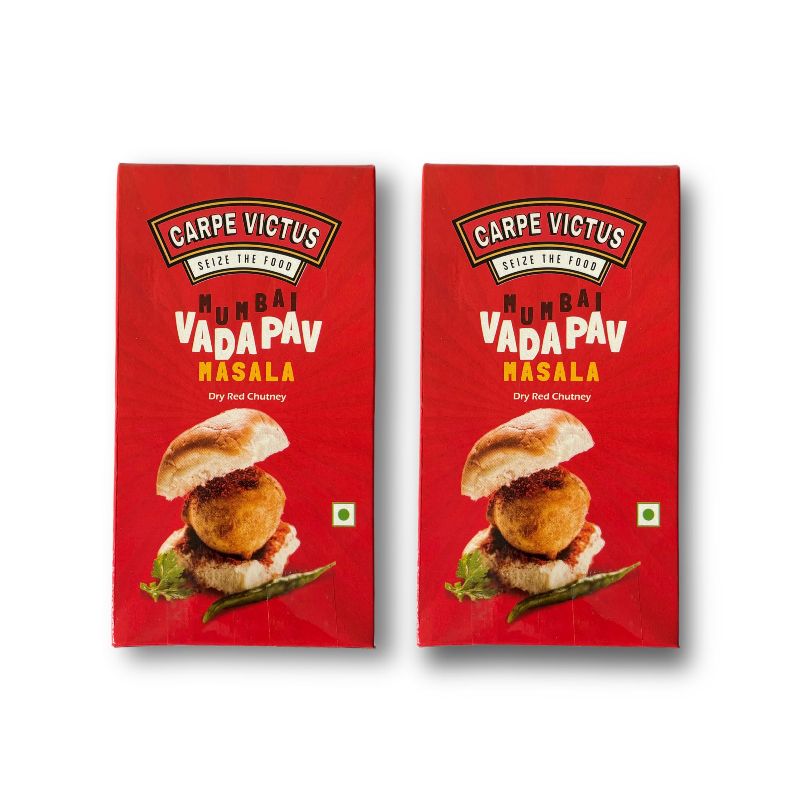 Carpe Victus Vada Pav Masala Powder | Vadapav Dry Chutney | Mumbai-Style Vada Pav Chutney (Pack of 2, 100 g Each)