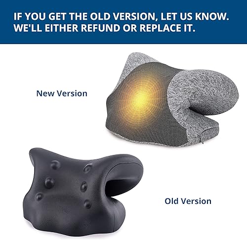 Miniatura 5 de Wifamy Estirador de cuello térmico 3s para aliviar el dolor, relajante de cuello y hombros, nube de cuello, dispositivo de tracción cervical con